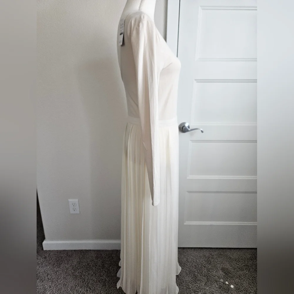 J. Crew Long Sleeve Cream Maxi Dress - Picture 3 of 7